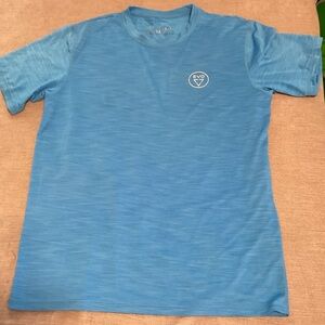 EVO Mens UPF 50 Performance T-Shirt Blue Space Dye Short Sleeve Size M